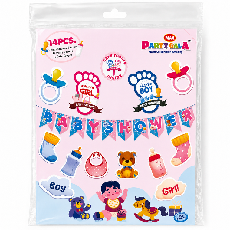 PARTTYHUB SWEET BEGINNINGS BABY SHOWER DECOR KIT | SBB | PACK 1
