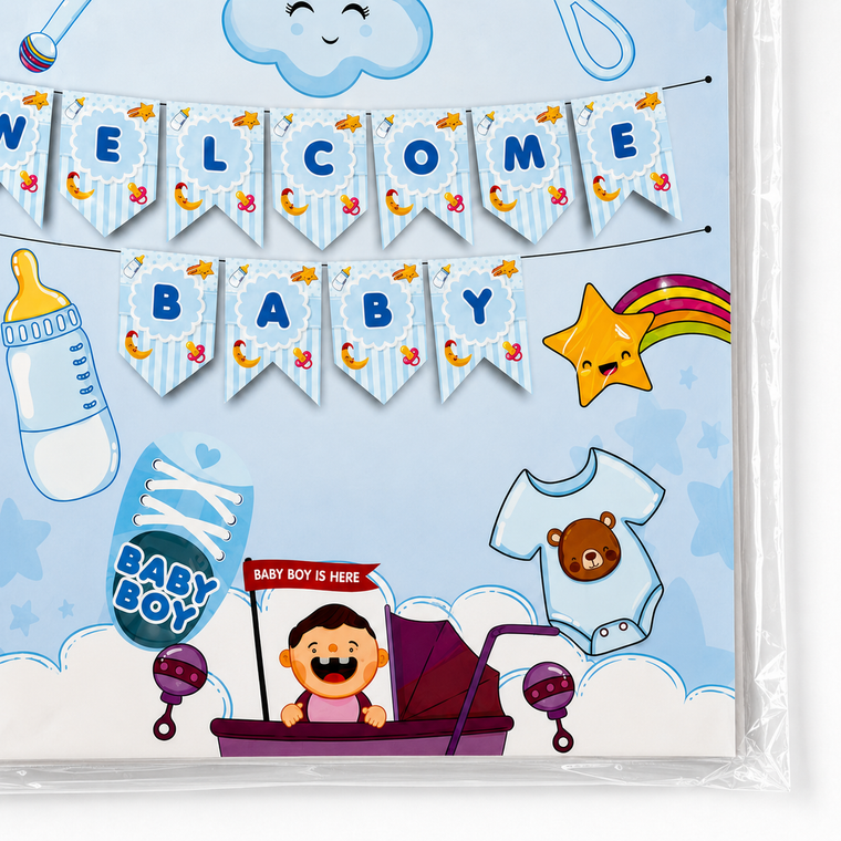PARTTYHUB BLUE BABY SHOWER CELEBRATION DECOR KIT | BLU | PACK 1