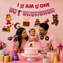 PARTTYHUB ONE & FUN BIRTHDAY PARTY DECOR KIT | OFU | PACK 1