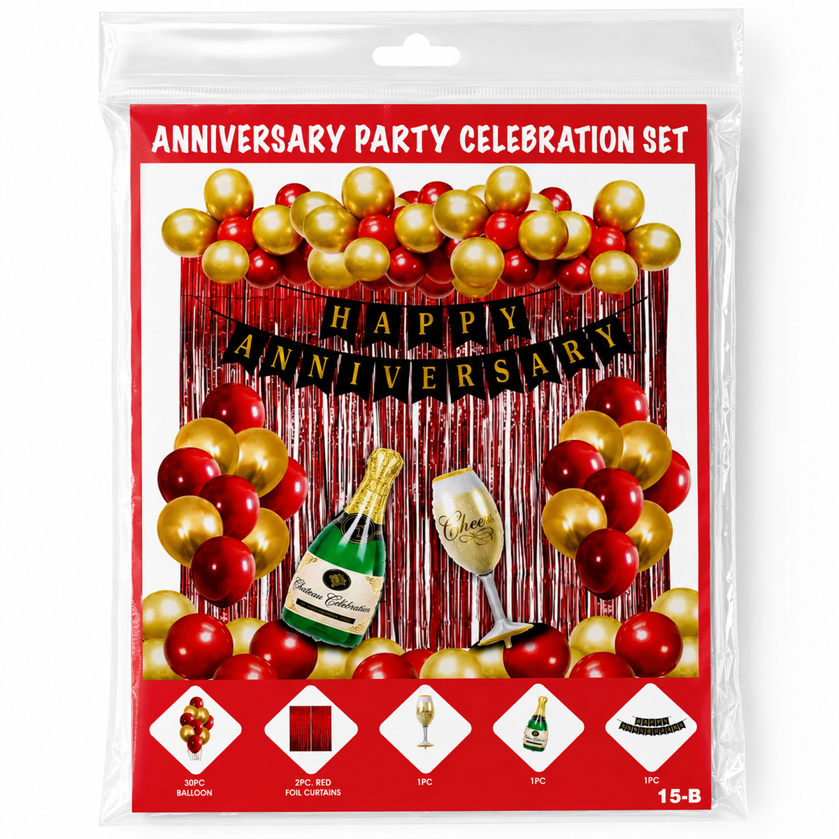 Parttyhub A Toast To Love - Anniversary Party Combo Set | TTL | Pack 1