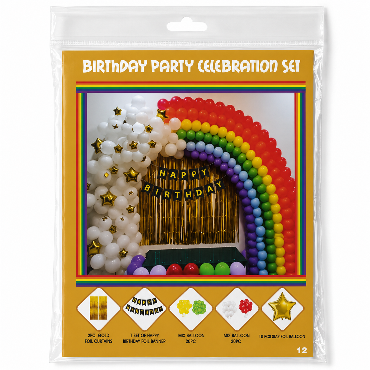 Parttyhub Colour Blast Birthday Combo Set | RBW | Pack 1