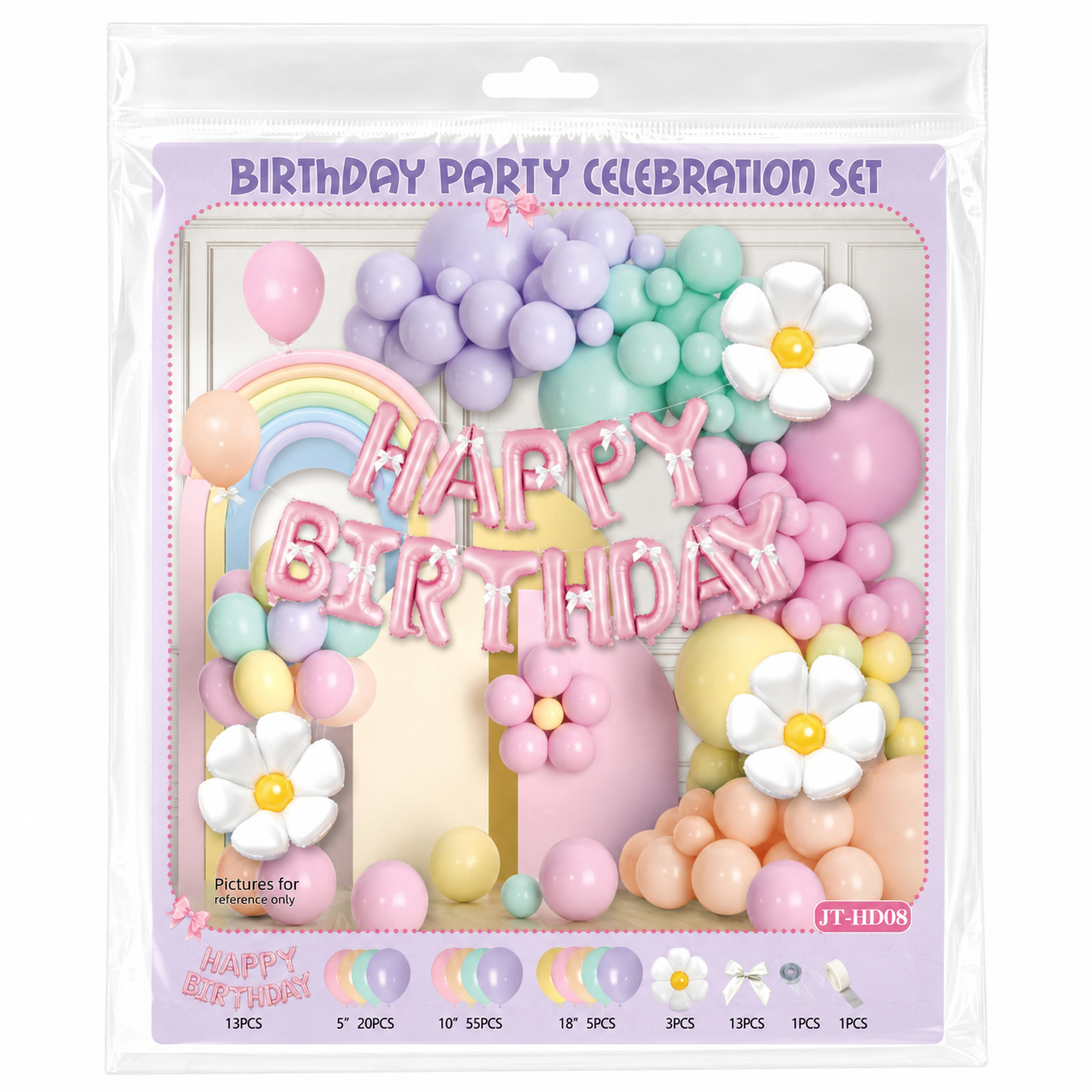 Parttyhub Floral Fantasy Flower Balloons Set | FFF | Pack 1