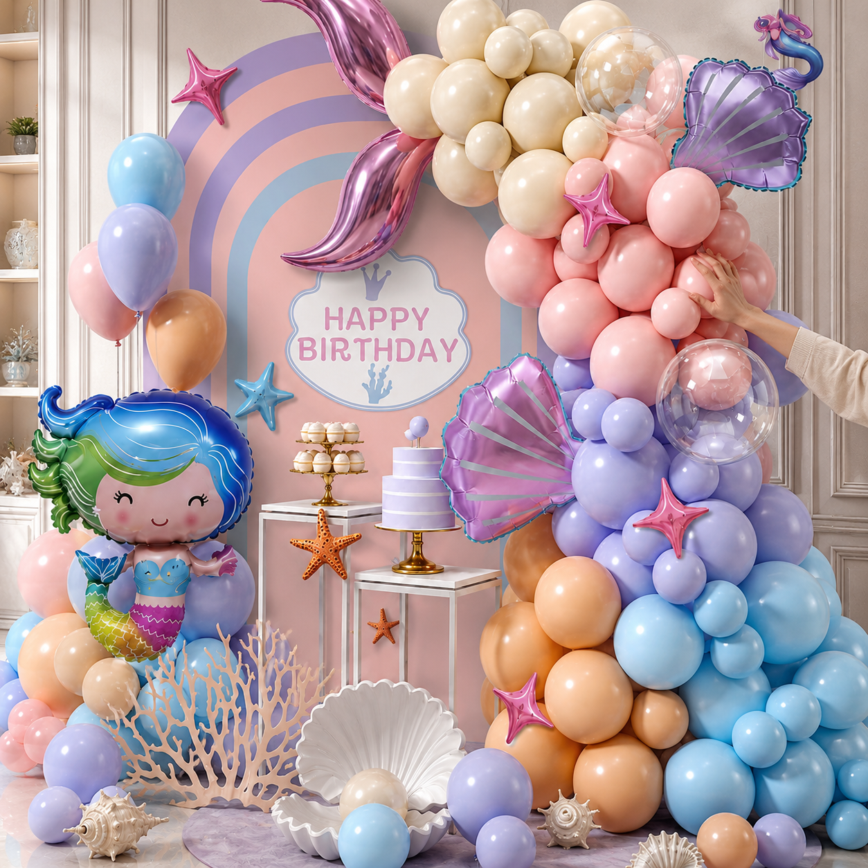 Parttyhub Rainbow Mermaid Fantasy Balloon Set | RMF | Pack 1
