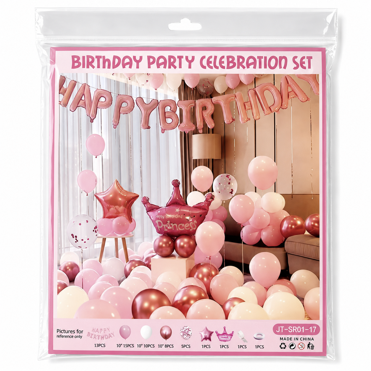 Parttyhub Princess Crown Birthday Balloon Set | PCB | Pack 1