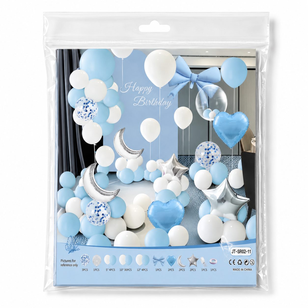 Parttyhub Dreamy Moon And Stars Birthday Balloon Set | DMS | Pack 1