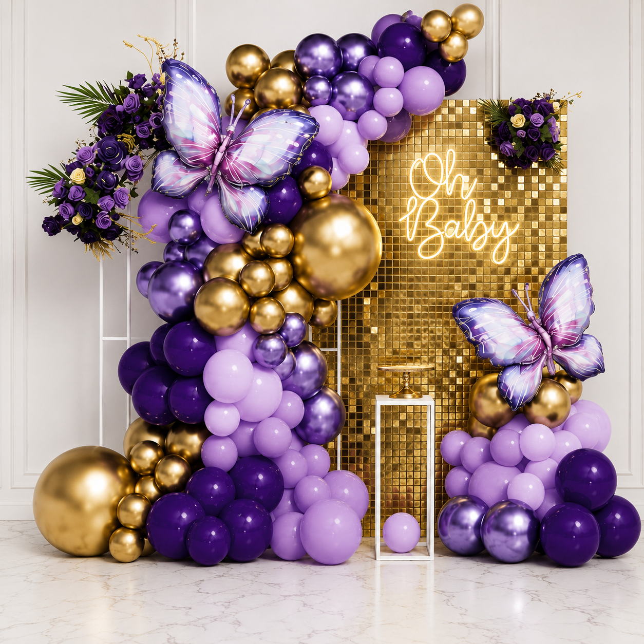 Parttyhub Royal Lavender Luxe Balloon Set | RLL | Pack 1