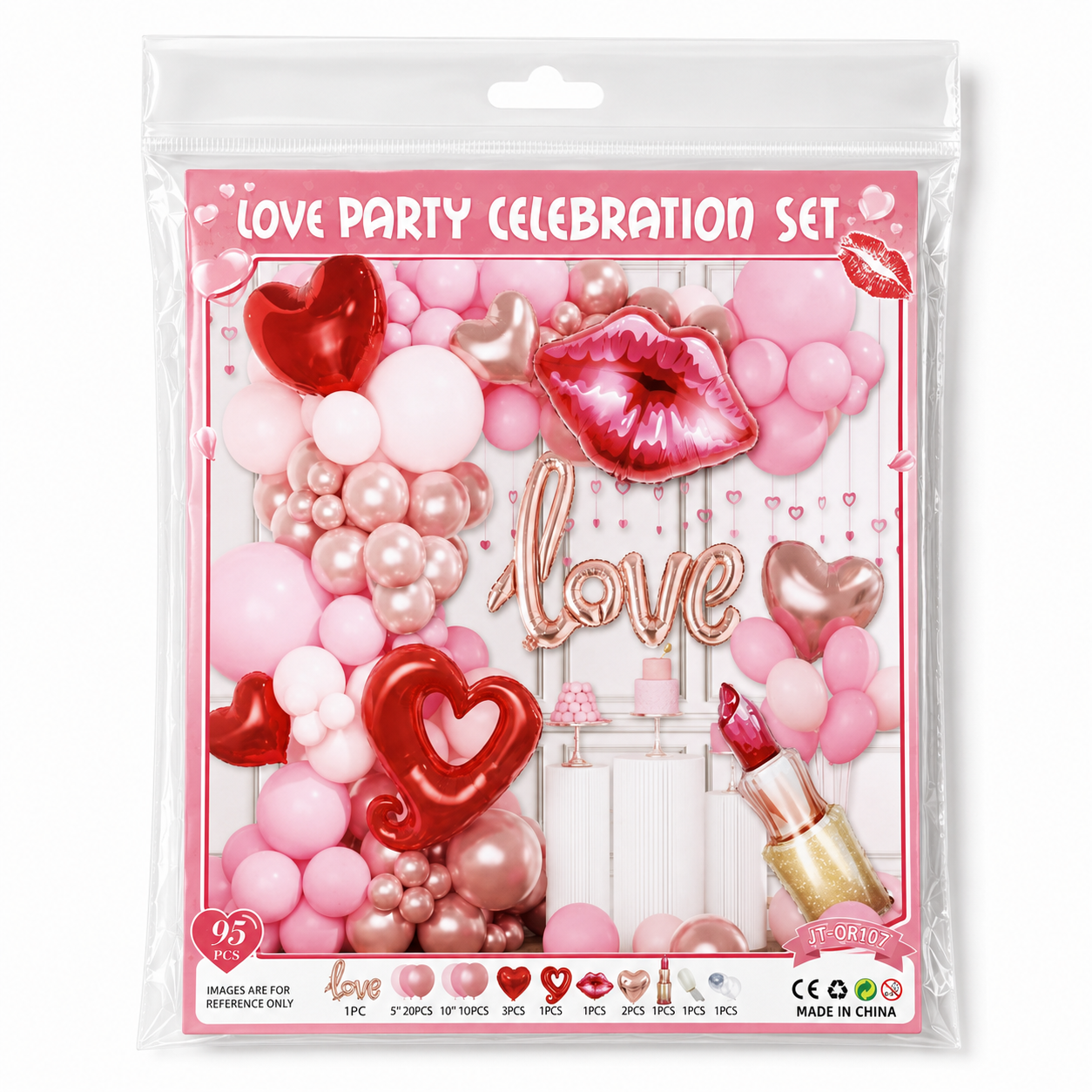 Parttyhub Velvet Kiss Balloon Set | VLK | Pack 1