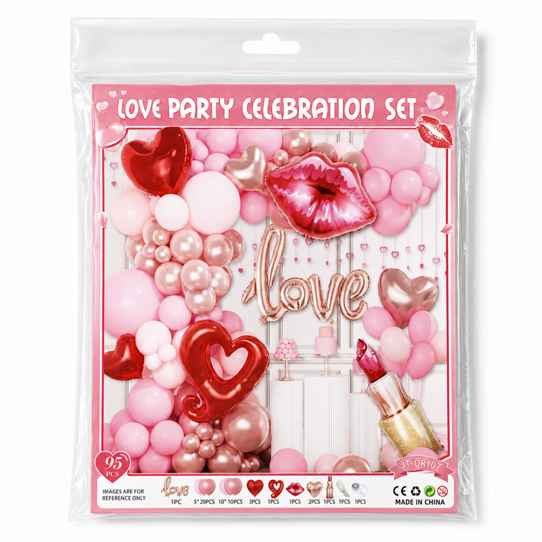 Parttyhub Velvet Kiss Balloon Set | VLK | Pack 1