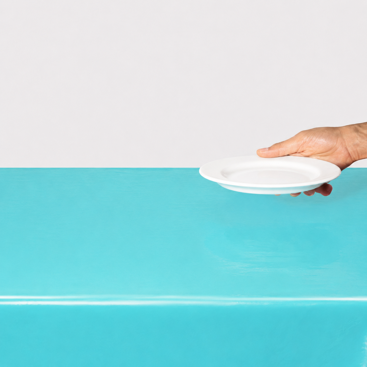 Parttyhub Teal Solid Colour Tablecloth | PLN | Pack 1