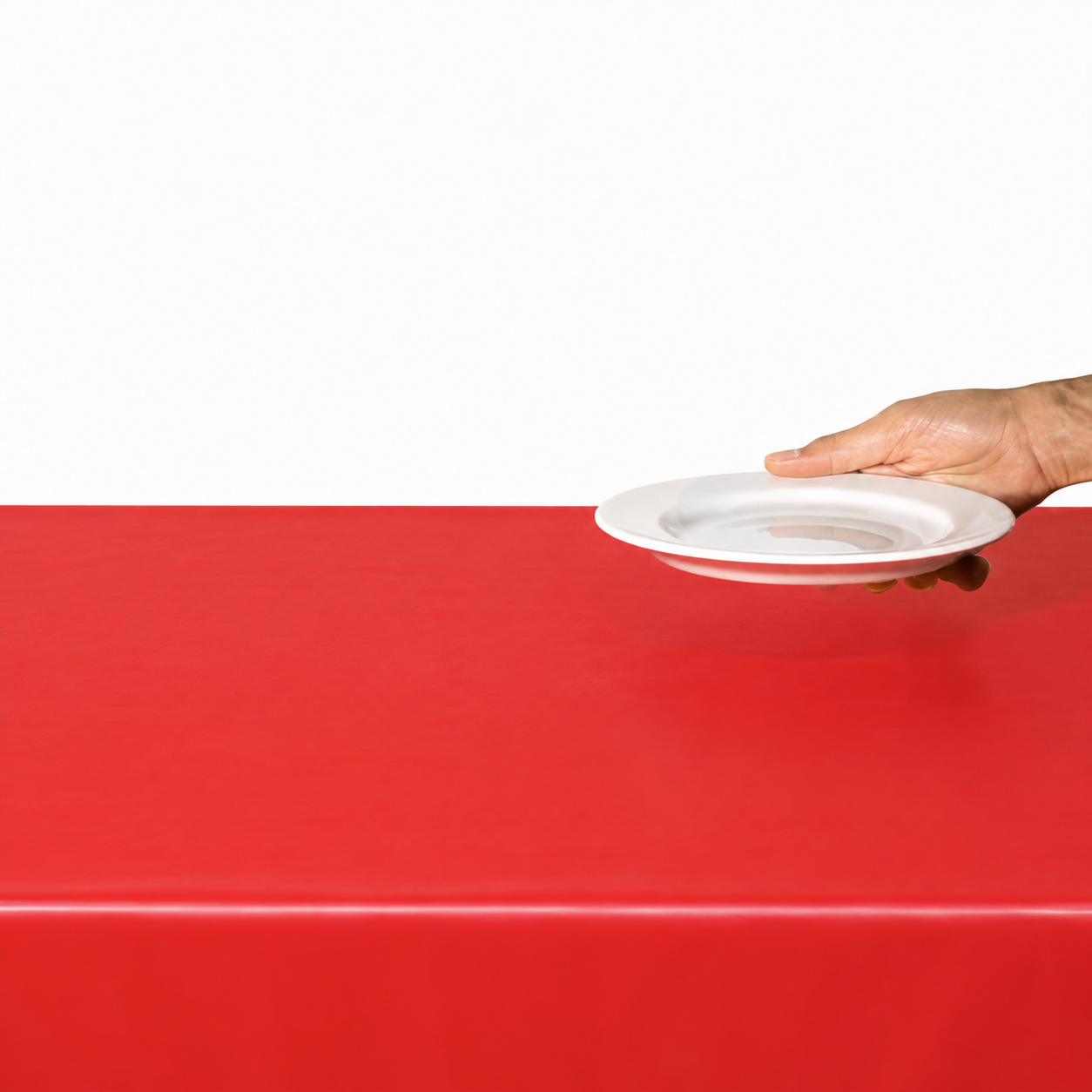 Parttyhub Red Solid Colour Tablecloth | PLN | Pack 1