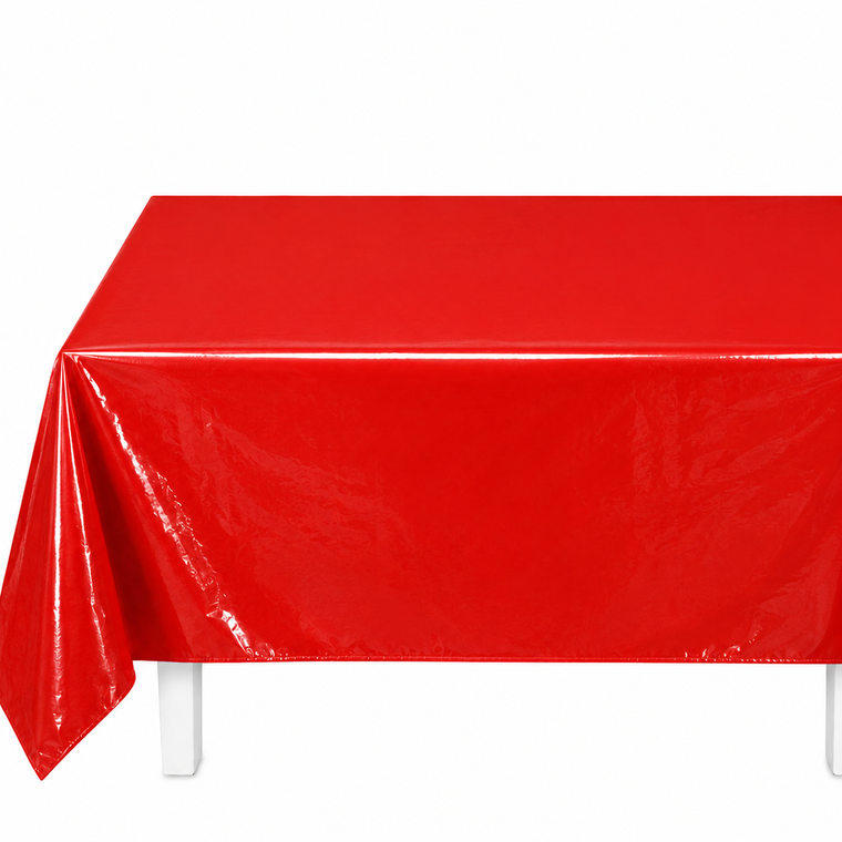 Parttyhub Red Solid Colour Tablecloth | PLN | Pack 1