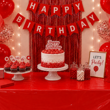 Parttyhub Red Solid Colour Tablecloth | PLN | Pack 1