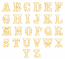 PARTTYHUB LED ALPHABET LETTERS | ALPHA | PACK 1