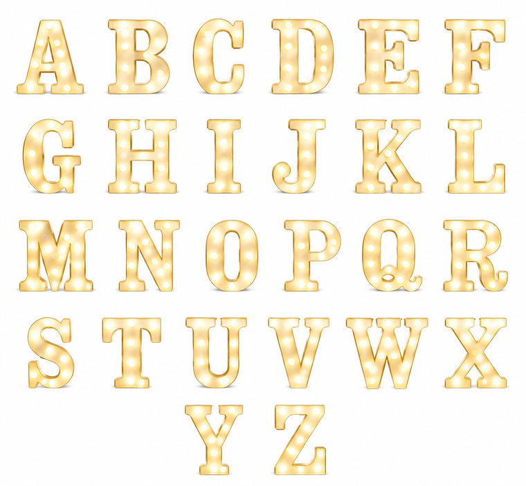 PARTTYHUB LED ALPHABET LETTERS | ALPHA | PACK 1