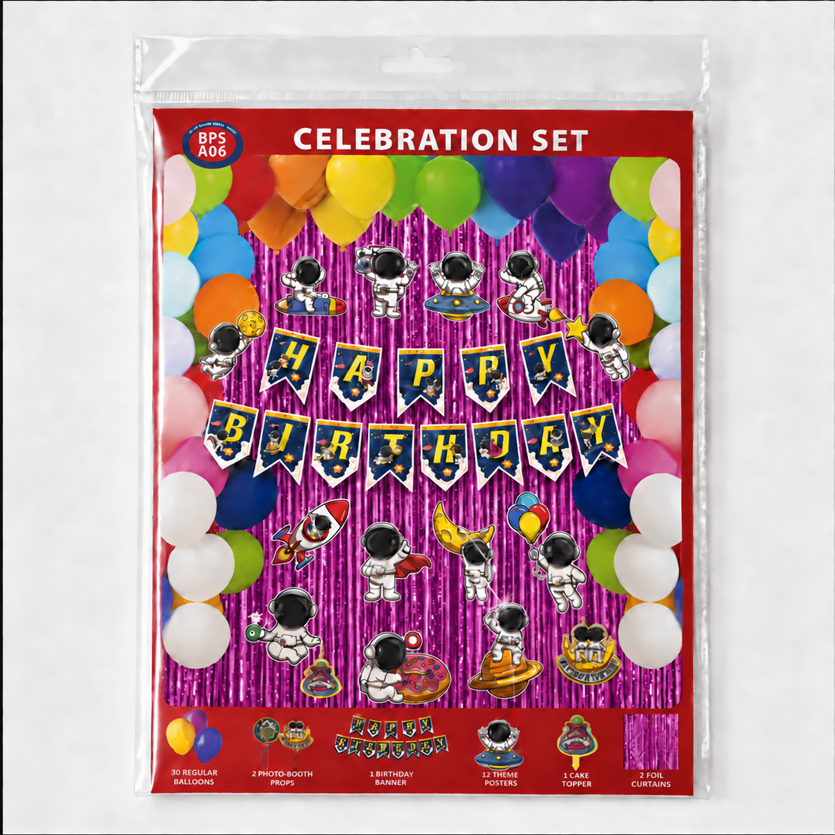 PARTTYHUB SPACE ADVENTURER BIRTHDAY PARTY DECOR KIT- PURPLE | SAP | PACK 1