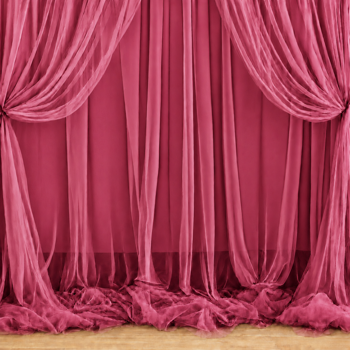 PARTTYHUB DARK PINK TULLE DRAPES | DPT | PACK 1