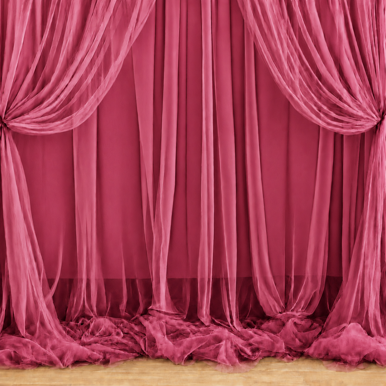 PARTTYHUB DARK PINK TULLE DRAPES | DPT | PACK 1