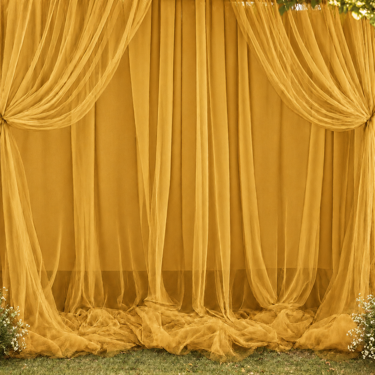 PARTTYHUB ETHEREAL GOLD TULLE DRAPES | EGT | PACK 1