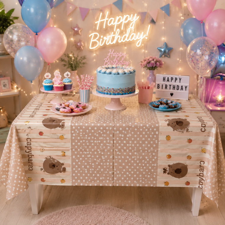 Parttyhub Capybara Party Tablecloth | CAPPTY | Pack 1