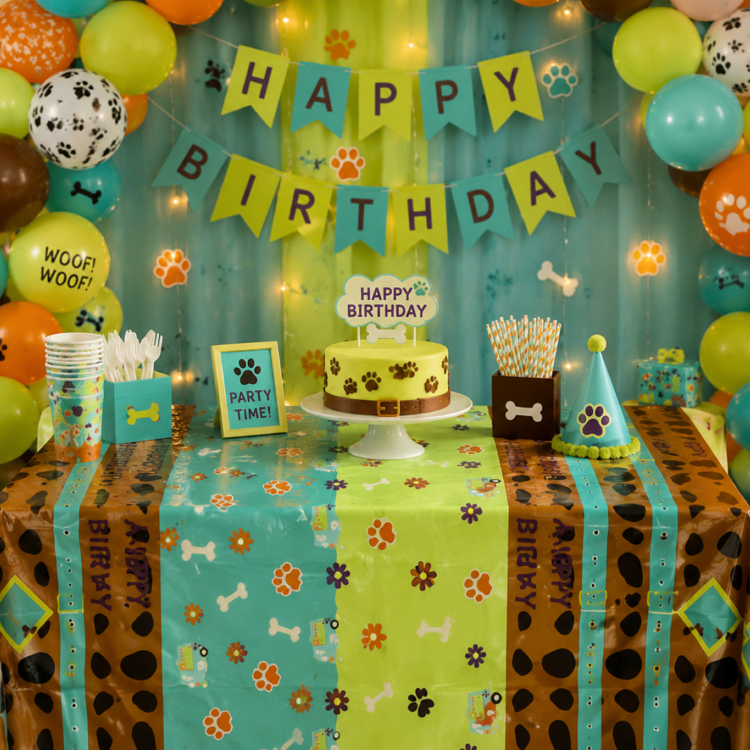 Parttyhub Dinosaur Theme Birthday Tablecloth | DINO | Pack 1