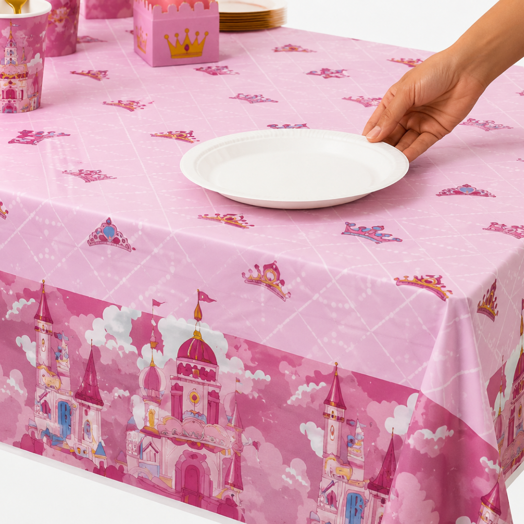 Parttyhub Disney Pink Castle Tablecloth | DSNY | Pack 1