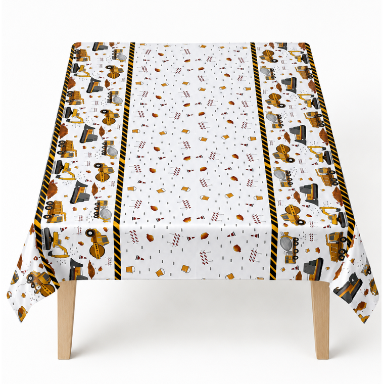 Parttyhub Construction Zone Party Tablecloth | CNSZN | Pack 1