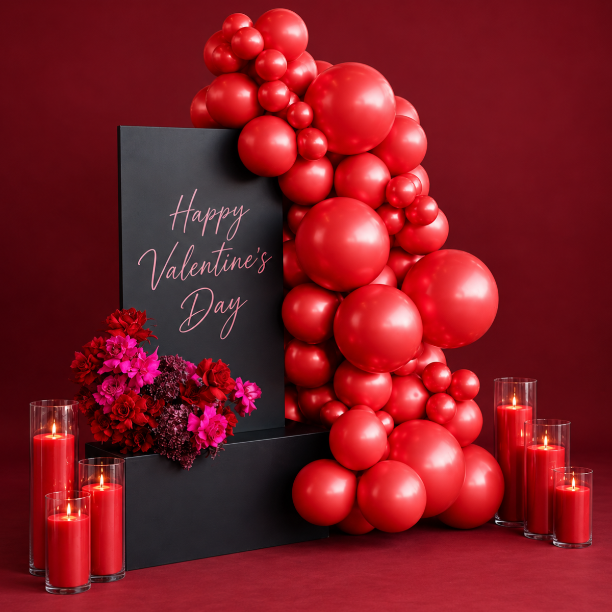 PARTTYHUB BERRY KISS MATTE RED BALLOONS | MET | PACK 15 | PACK 30