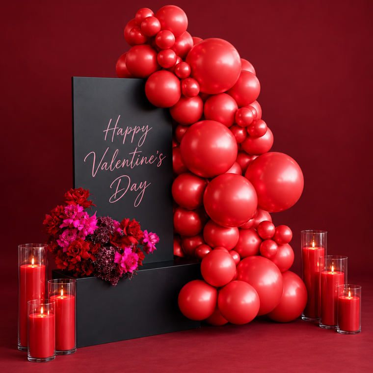 PARTTYHUB BERRY KISS MATTE RED BALLOONS | MET | PACK 15 | PACK 30