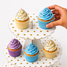 ParttyHub Classic Cupcake Stands- Gold Polka Dots | DRS | Pack 1