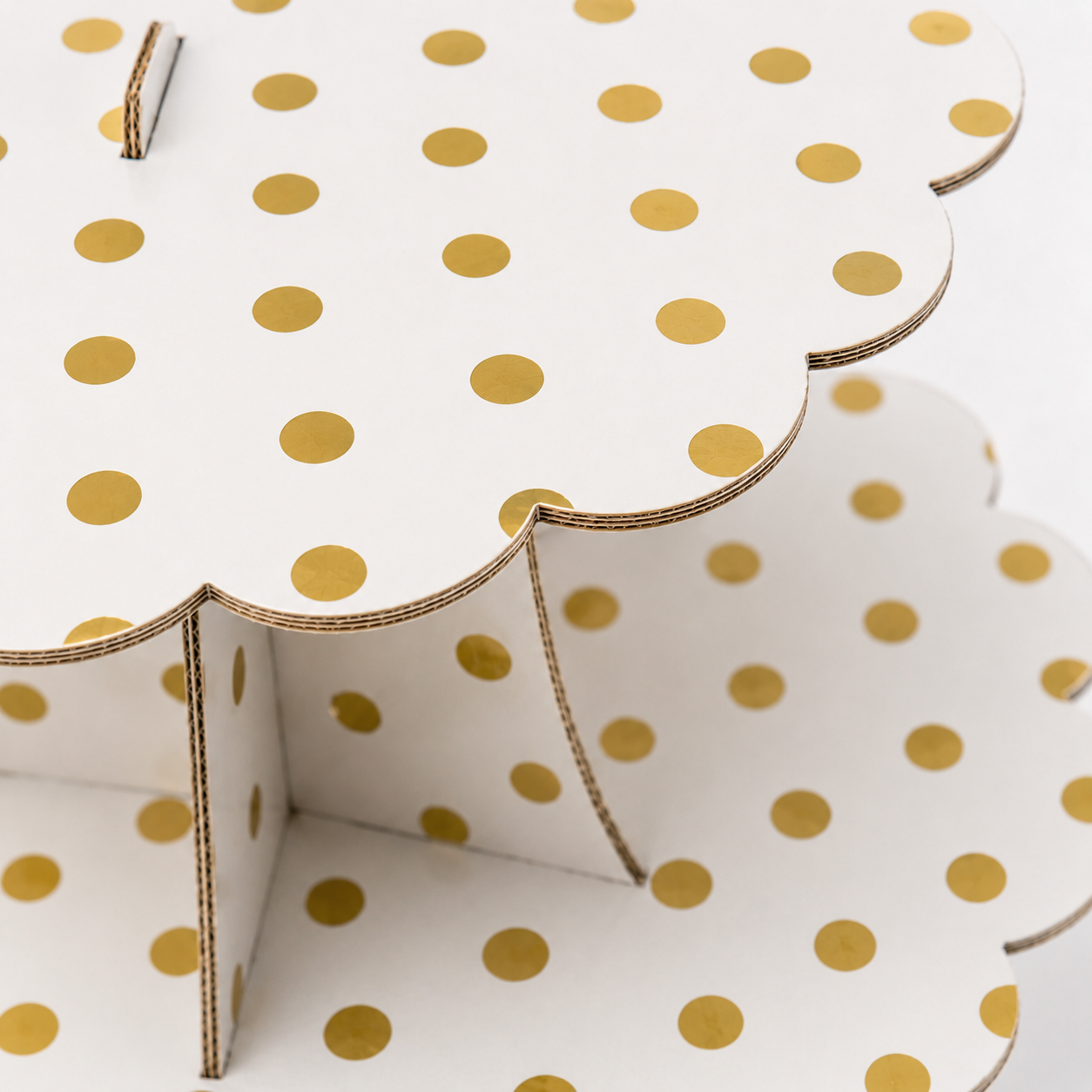 ParttyHub Classic Cupcake Stands- Gold Polka Dots | DRS | Pack 1