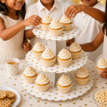 ParttyHub Classic Cupcake Stands- Gold Polka Dots | DRS | Pack 1