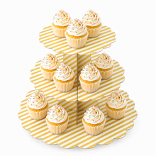 ParttyHub Classic Cupcake Stands- Gold Stripes | CANSTR | Pack 1