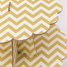 ParttyHub Classic Cupcake Stands- Gold Zigzag Lines | ZGZGL | Pack 1