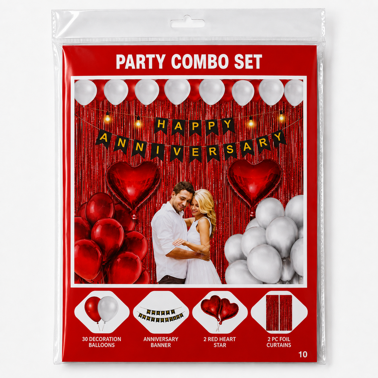 PARTTYHUB HAPPY ANNIVERSARY LUXE COMBO SET | HAL | PACK 1