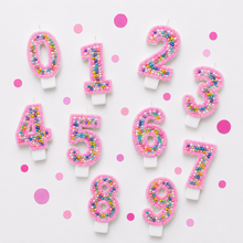 Parttyhub Candy Sprinkle Studded Candles | BDAY | Pack 1