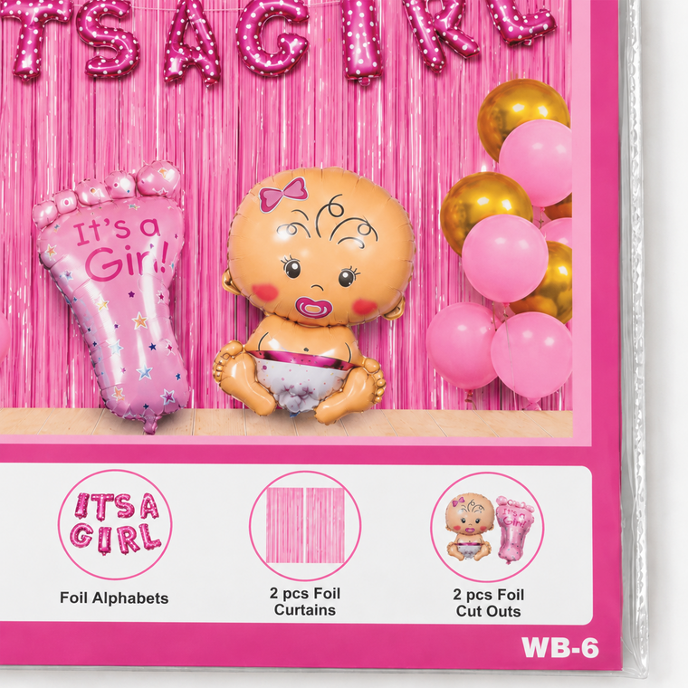 PARTTYHUB IT'S A GIRL! BABY CELEBRATION KIT | ISG | PACK 1