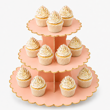 ParttyHub Colourful Party Cake Stands- Light Pink | CLRF | Pack 1