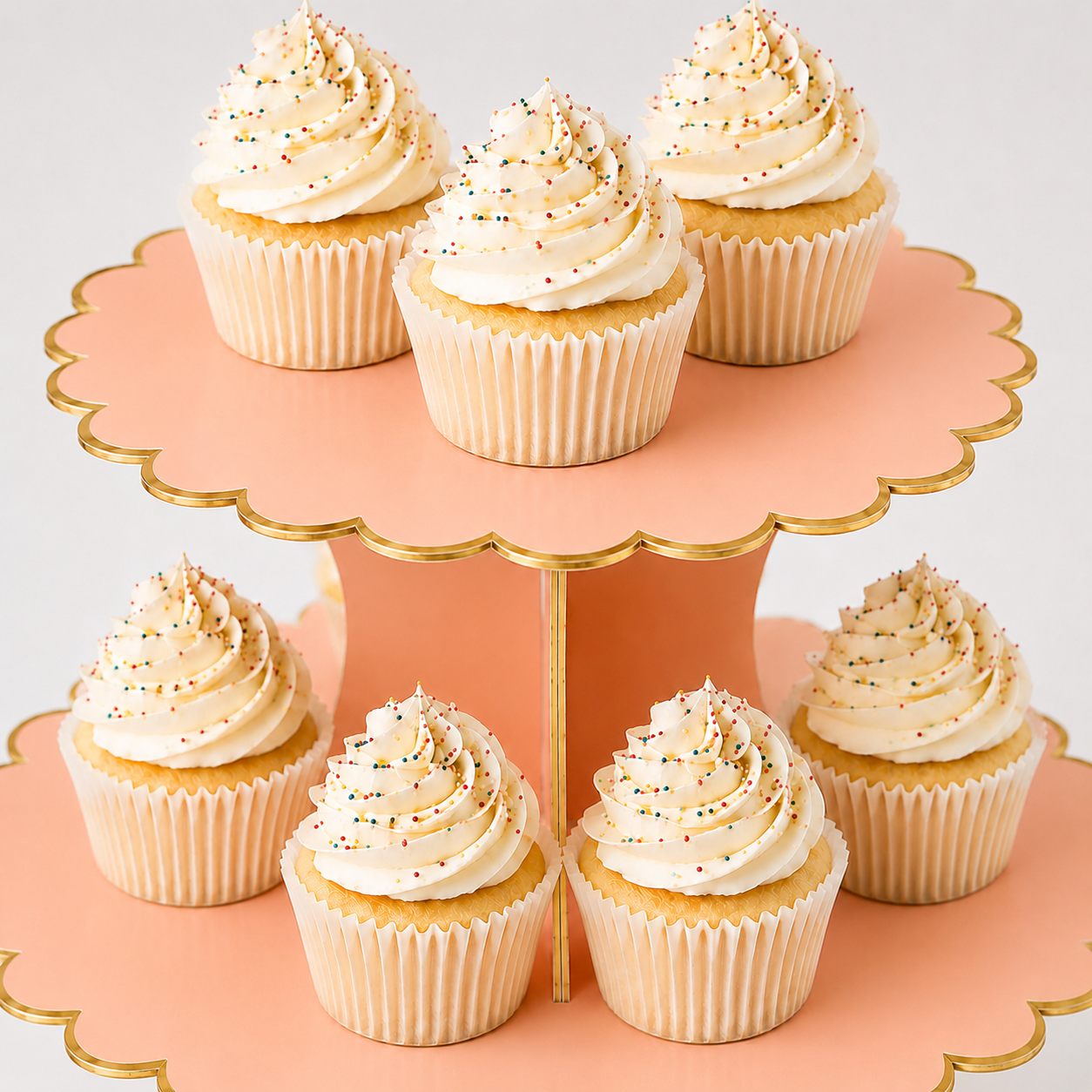 ParttyHub Colourful Party Cake Stands- Light Pink | CLRF | Pack 1