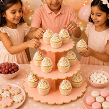 ParttyHub Colourful Party Cake Stands- Light Pink | CLRF | Pack 1
