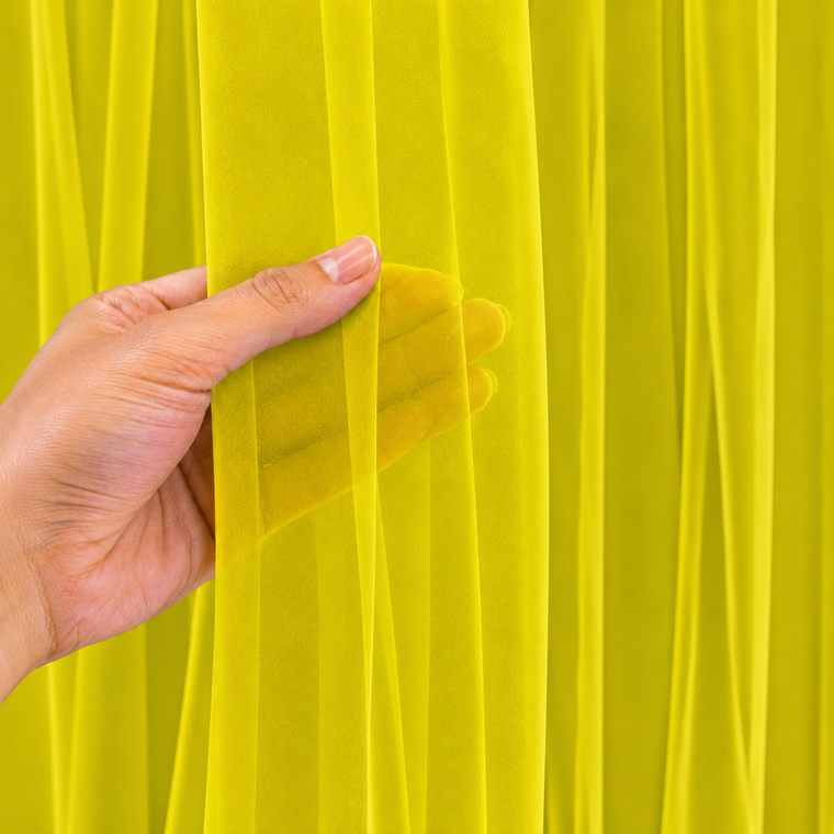 PARTTYHUB LIME YELLOW TULLE BACKDROP DRAPES | LYT | PACK 1
