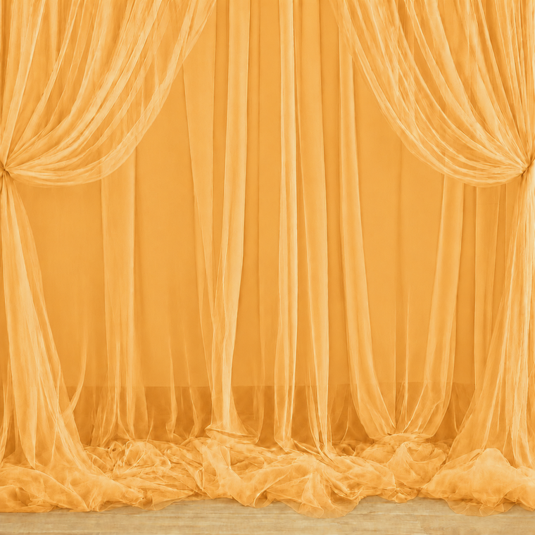 PARTTYHUB MANGO YELLOW TULLE DRAPES | MYT | PACK 1