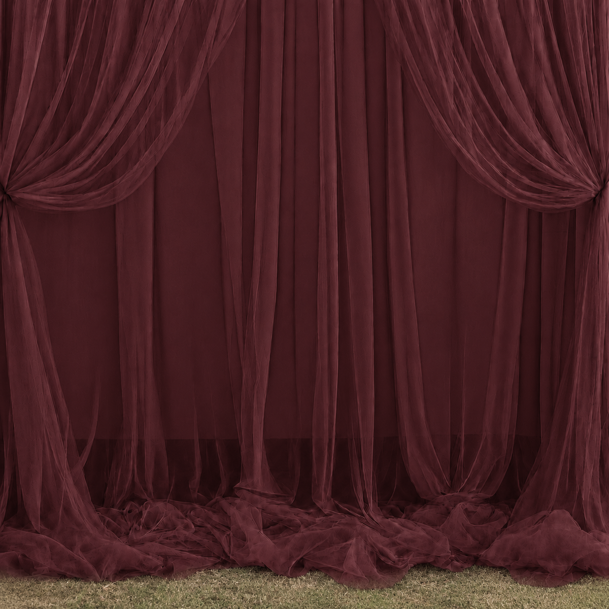 PARTTYHUB MAROON TULLE DRAPES | MTD | PACK 1