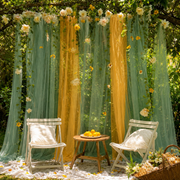 PARTTYHUB MYSTERIOUS DARK GREEN TULLE DRAPES | MDG | PACK 1