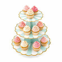 ParttyHub Cabana Striped Cake Stand- Pastel Green | CANSTR | Pack 1