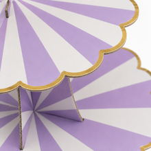 ParttyHub Cabana Striped Cake Stand- Purple | CANSTR | Pack 1