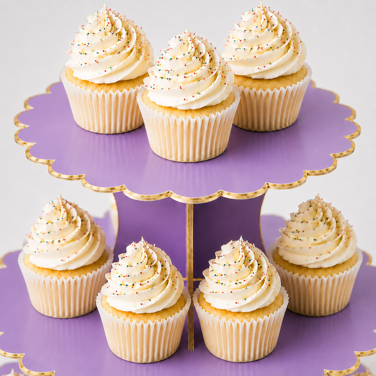 ParttyHub Colourful Party Cake Stands- Purple | CLRF | Pack 1
