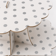 ParttyHub Classic Cupcake Stands- Silver Polka Dots | DRS | Pack 1