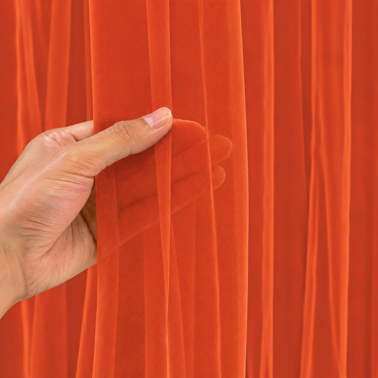PARTTYHUB VIBRANT ORANGE TULLE DRAPES | VOT | PACK 1