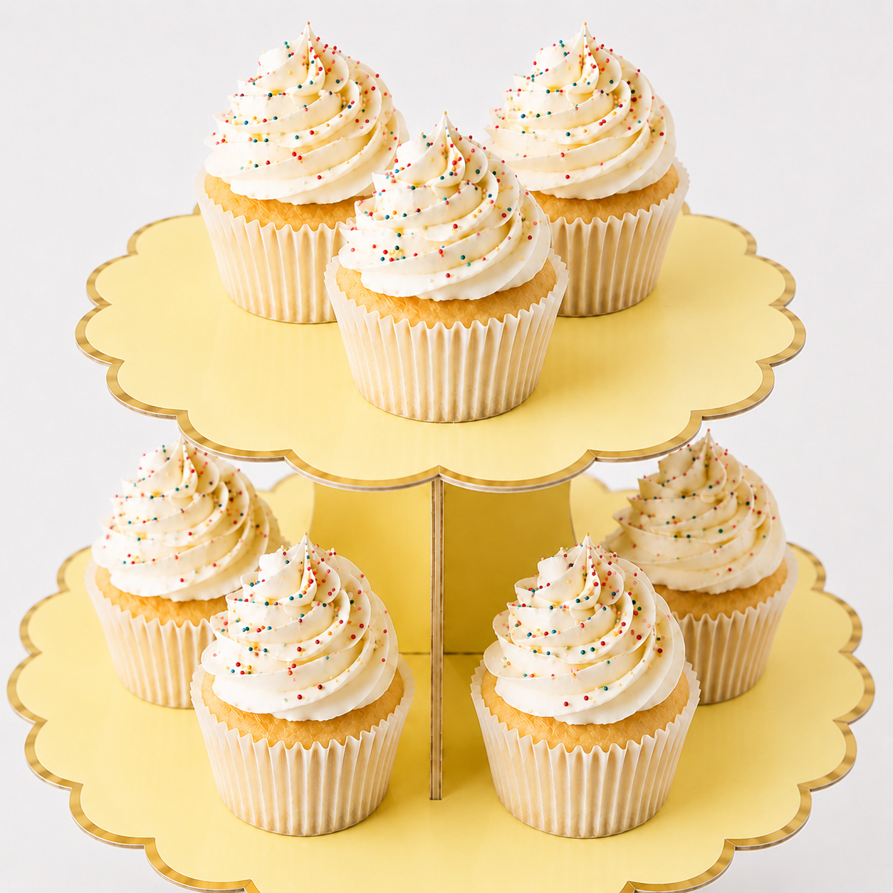 ParttyHub Colourful Party Cake Stands- Yellow | CLRF | Pack 1