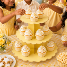 ParttyHub Colourful Party Cake Stands- Yellow | CLRF | Pack 1